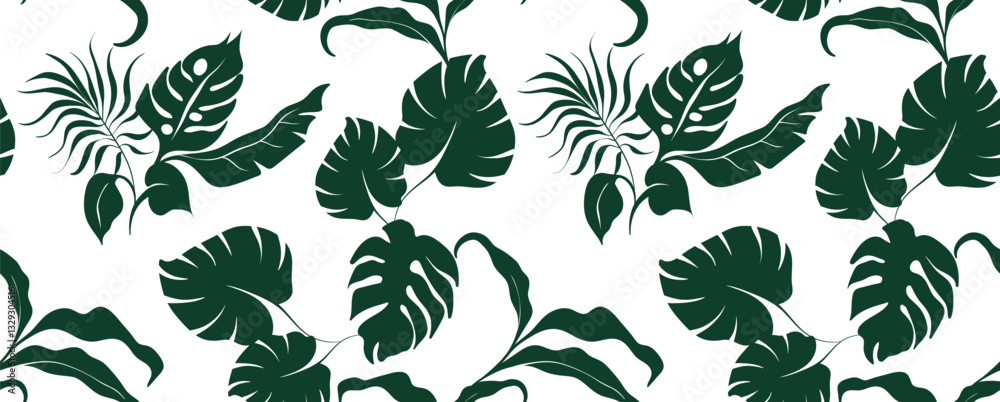 Seamless leaves pattern. Abstract pattern design