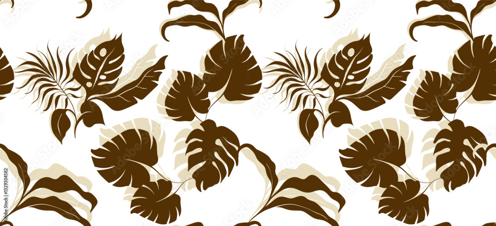 Seamless leaves pattern. Abstract pattern design Seamless leaves pattern. Abstract pattern design