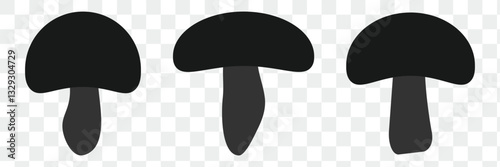 Agaric mushroom silhouette icon