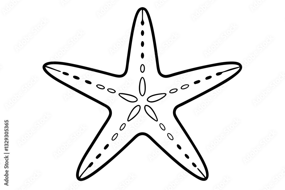 starfish line art silhouette vector illustration starfish line art silhouette vector illustration