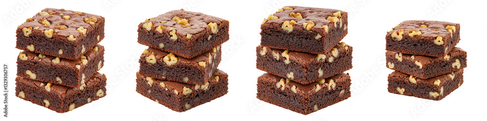 Chocolate Brownies with Walnuts, Cut Out Set