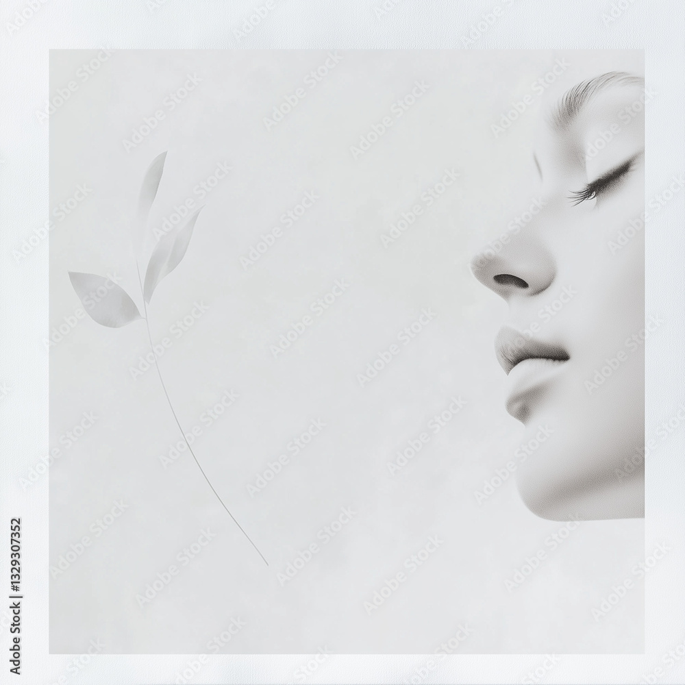 custom made wallpaper toronto digitalMonochrome beauty concept with feminine silhouette