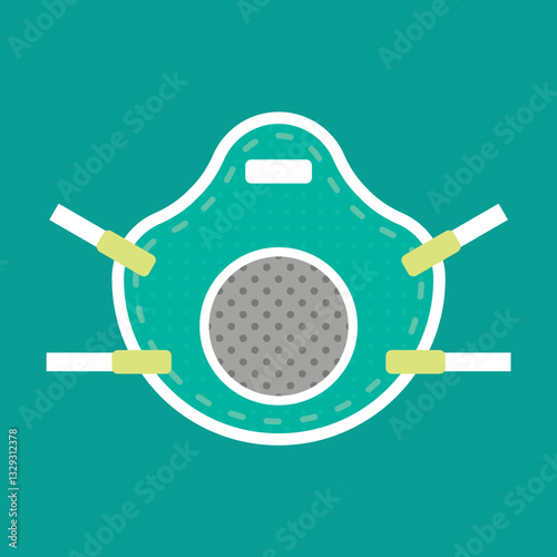 Vector medical face mask in flat style