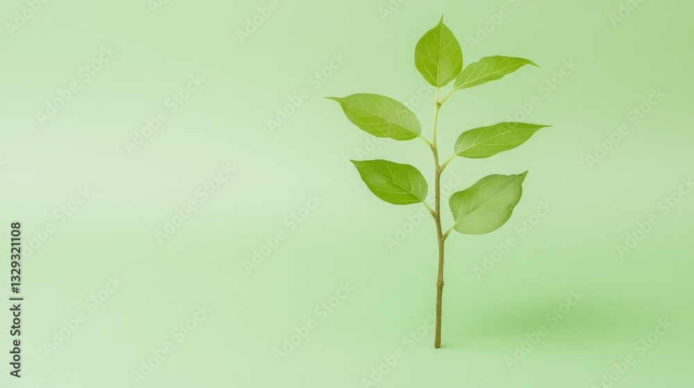 Green sprout emerging from vibrant background symbolizing growth renewal and environmental sustainability in nature photography with clean composition Green sprout emerging from vibrant background symbolizing growth renewal and environmental sustainability in nature photography with clean composition