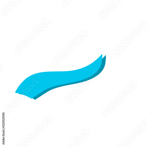 Swoosh and swash typography tails shape
