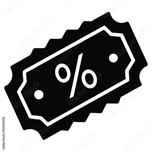 Discount Coupon Icon Percentage Off Voucher