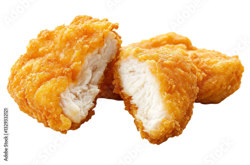 Wallpaper Mural Closeup of a bucket of fried chicken nuggets on a white background Torontodigital.ca