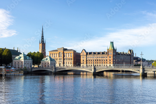 View of Stockholm Old Town from the water, Scandinavia, Sweden