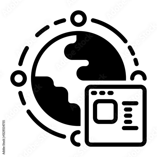 Domain icon, glyph icon style