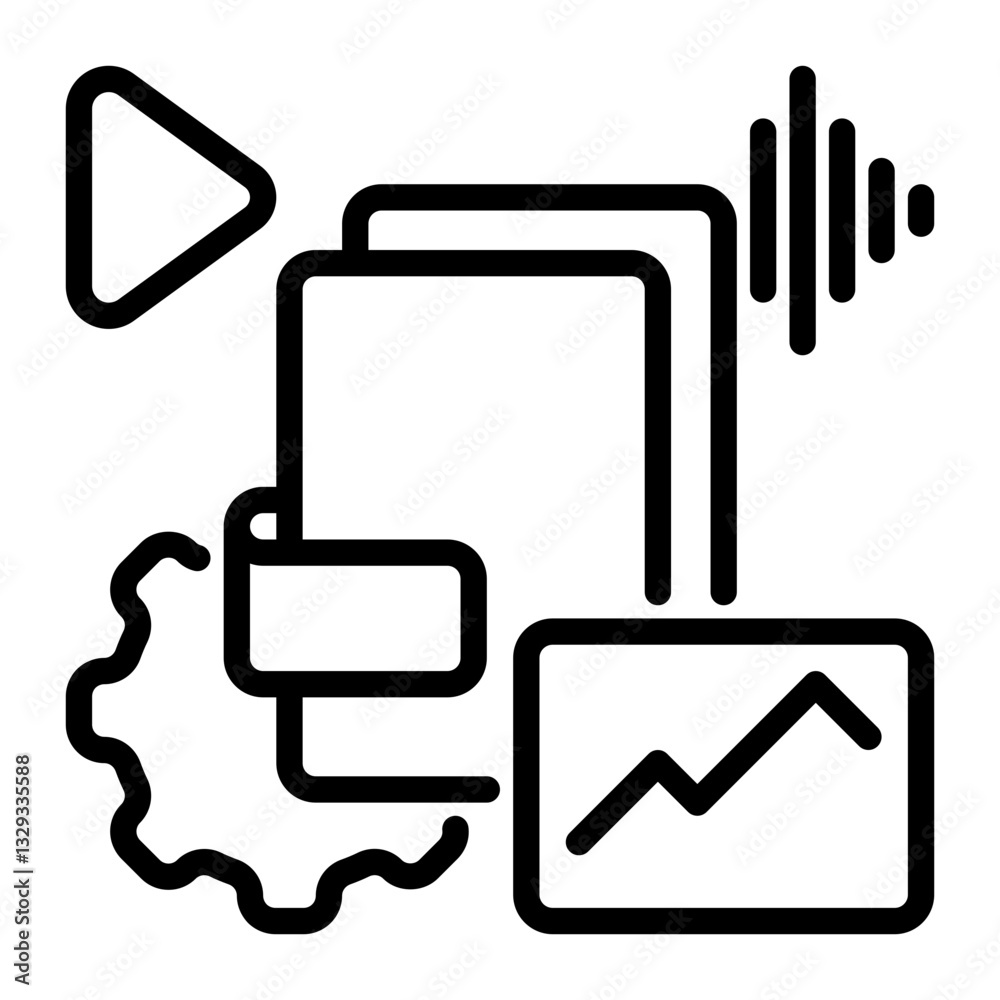 File icon, line icon style File icon, line icon style
