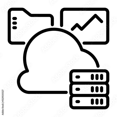 Cloud icon, line icon style