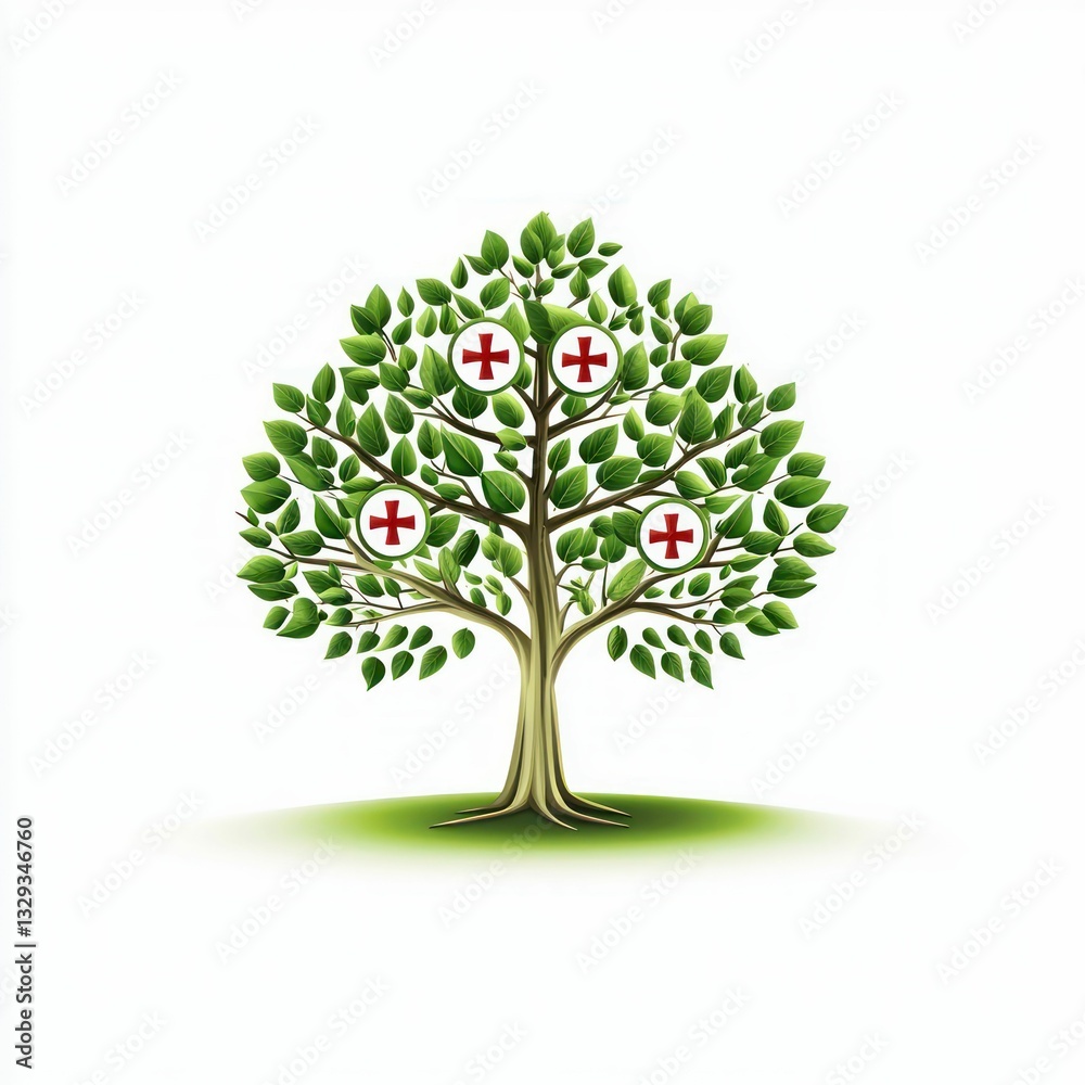 Fototapeta premium Healthcare Tree Symbol