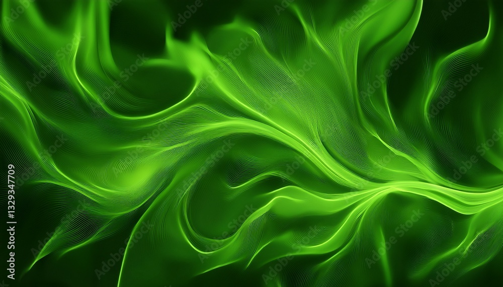 Obraz premium Mystic Green Flame Texture