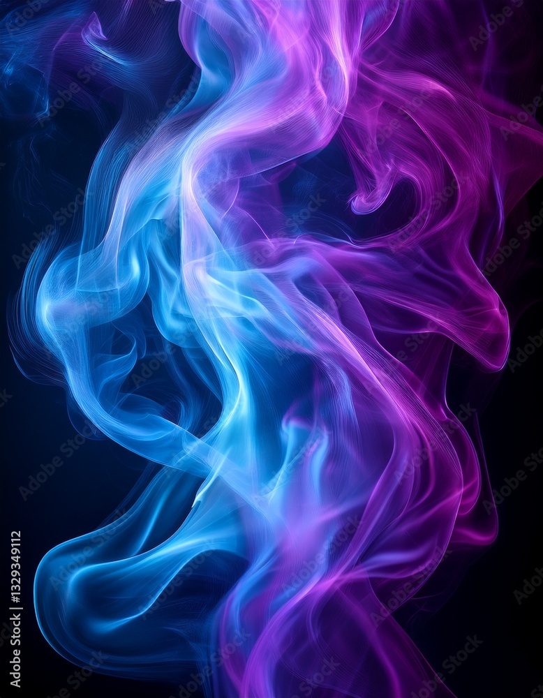 Naklejka premium Blue and Purple Ethereal Flame Texture