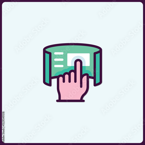 Interactive kiosk with touch screen operation for seamless interaction