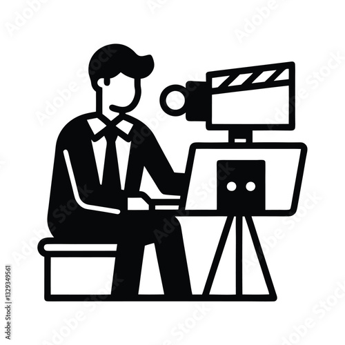man with movie camera