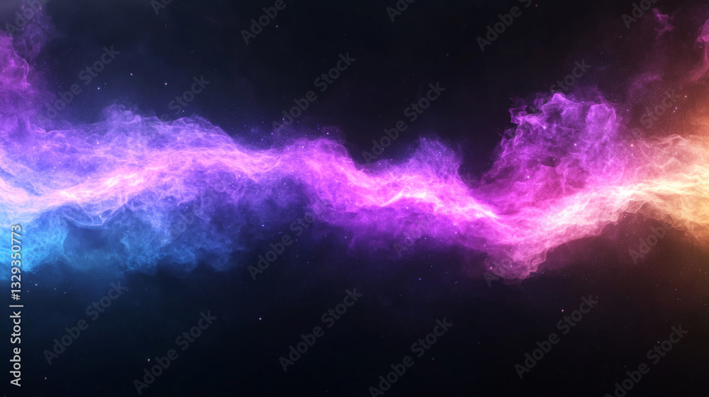 Obraz premium Colorful nebula in space showcases vibrant cosmic gas clouds and starlight