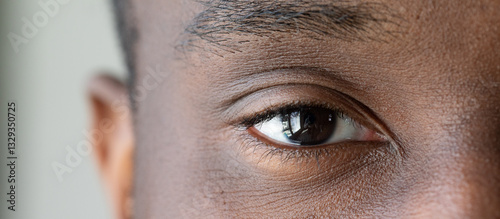 Close-up of eye showing reflection: concept of vision and perception