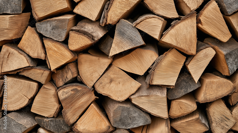 Close-Up of a Stack of Chopped Firewood Logs. Close-Up of a Stack of Chopped Firewood Logs.