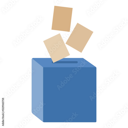 putting vote in a ballot box. Democratic elections day