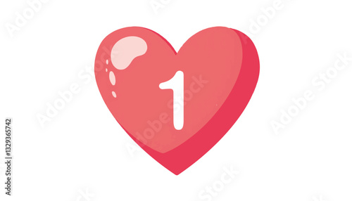 Heart-shaped donation box illustration, love and generosity concept