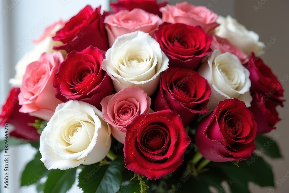 Fototapeta premium Captivating Holiday Rose Arrangement for Festive Celebrations