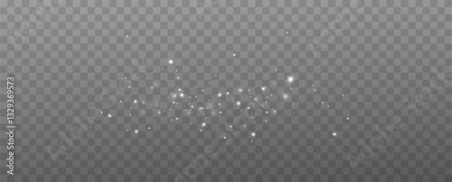 White dust.Particles of light.Decoration. Vector	