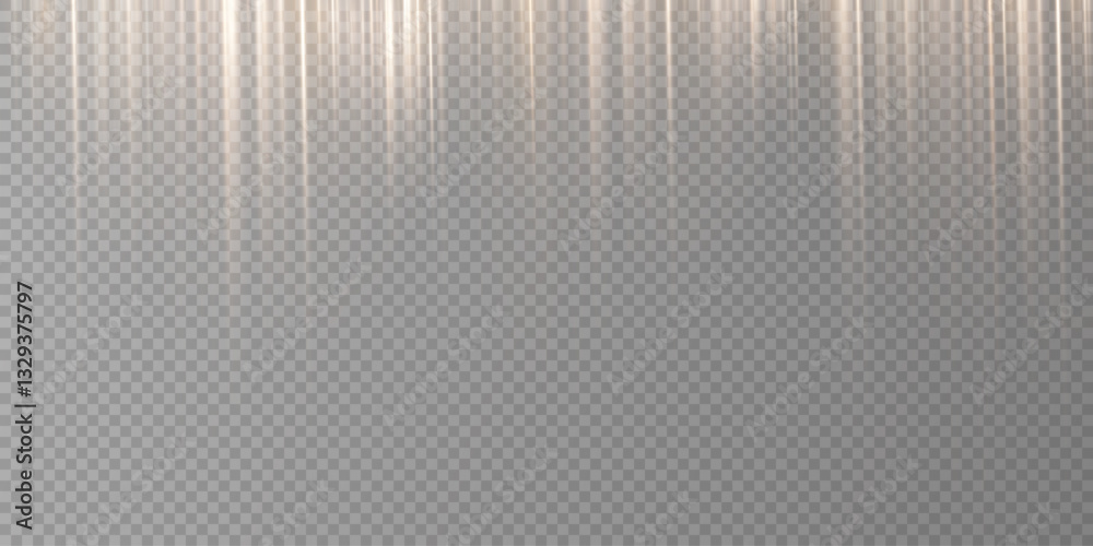Naklejka premium Vector transparent sunlight special lens flare light effect. Vector blur in aurora light. Horizontal star rays and spotlight.