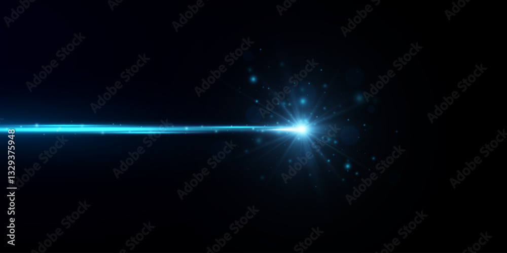 Abstract blue laser beam. Isolated on a transparent black background. Abstract blue laser beam. Isolated on a transparent black background.