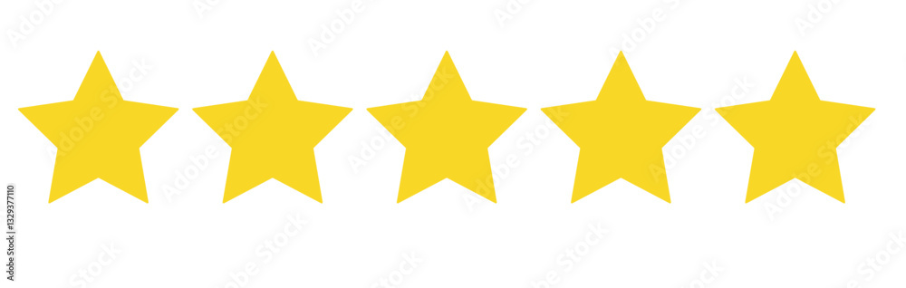 Bright yellow stars in a row showcasing decoration or rating system for review purposes Bright yellow stars in a row showcasing decoration or rating system for review purposes