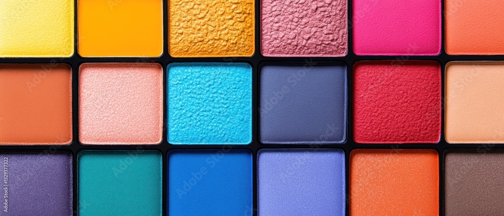 Vibrant Eyeshadow Palette: A Colorful Collection of Makeup Shades