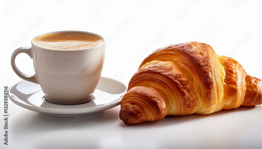 coffee and croissant coffee and croissant