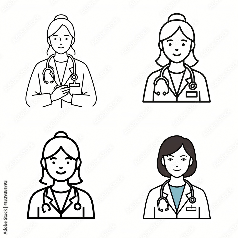 set of icons for doctors vectors abstract illustrations set of icons for doctors vectors abstract illustrations