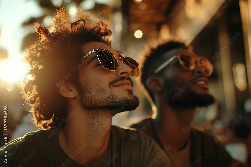Generative AI portrait of a joyful multiethnic group of friends enjoying a friendly moment together Generative AI portrait of a joyful multiethnic group of friends enjoying a friendly moment together