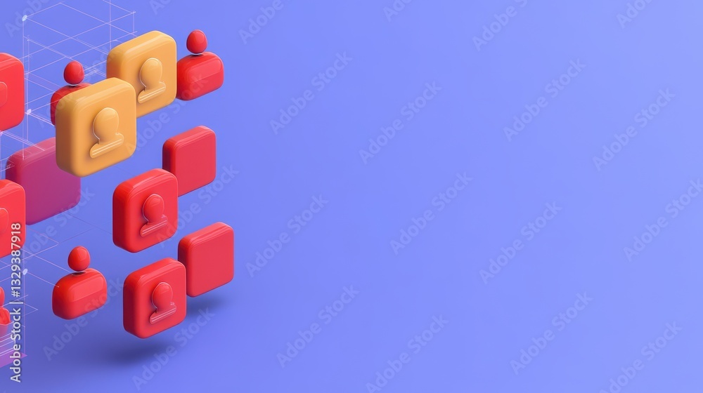 Naklejka premium Social VR platform enabling online interactions redefining digital communication