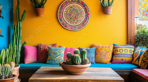 Living room in Mexican style. 