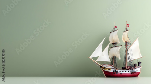 Wallpaper Mural A detailed and well constructed model of a sailing vessel Torontodigital.ca