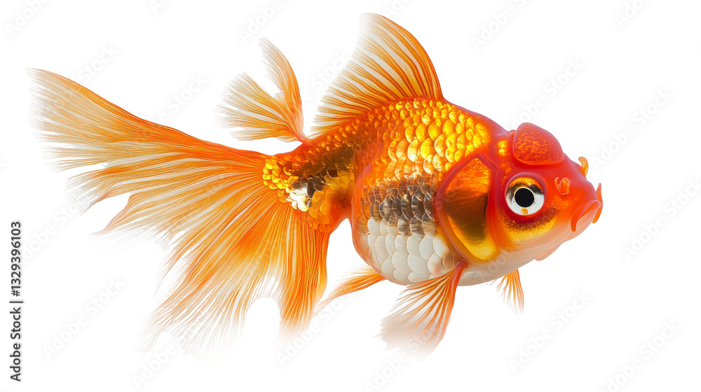 Fototapeta premium goldfish isolated on transparent background