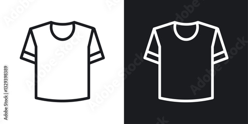 Shirt vector icon set in black and white color.