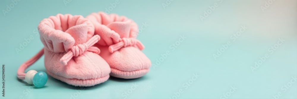 Adorable tiny booties, pacifier, blank card Perfect for newborn announcements , small, props Adorable tiny booties, pacifier, blank card Perfect for newborn announcements , small, props