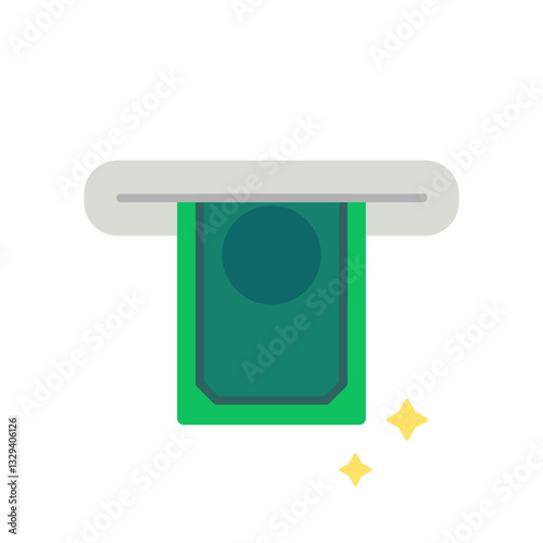 Withdrawing cash from ATM vector illustration
