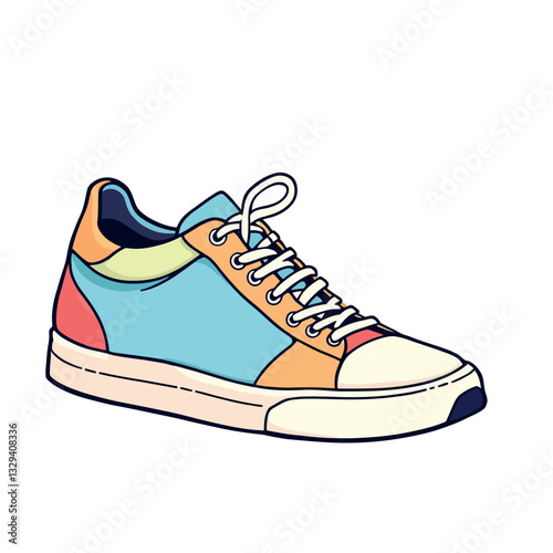 Vsai colorful sneaker embracing retro style with vibrant design