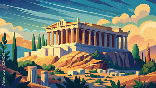 Parthenon on the Acropolis in Athens, Greece