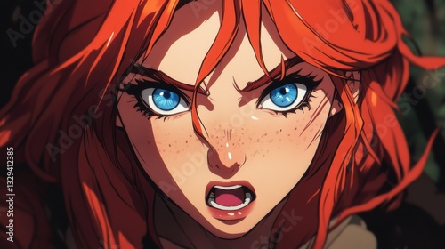 Close up of a person with long hair, suitable for beauty or hair care concepts
