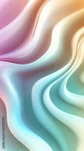 This image presents soft waves in various colors, evoking a sense of fluid motion and calmness, seamlessly blending hues to inspire creativity and tranquility.