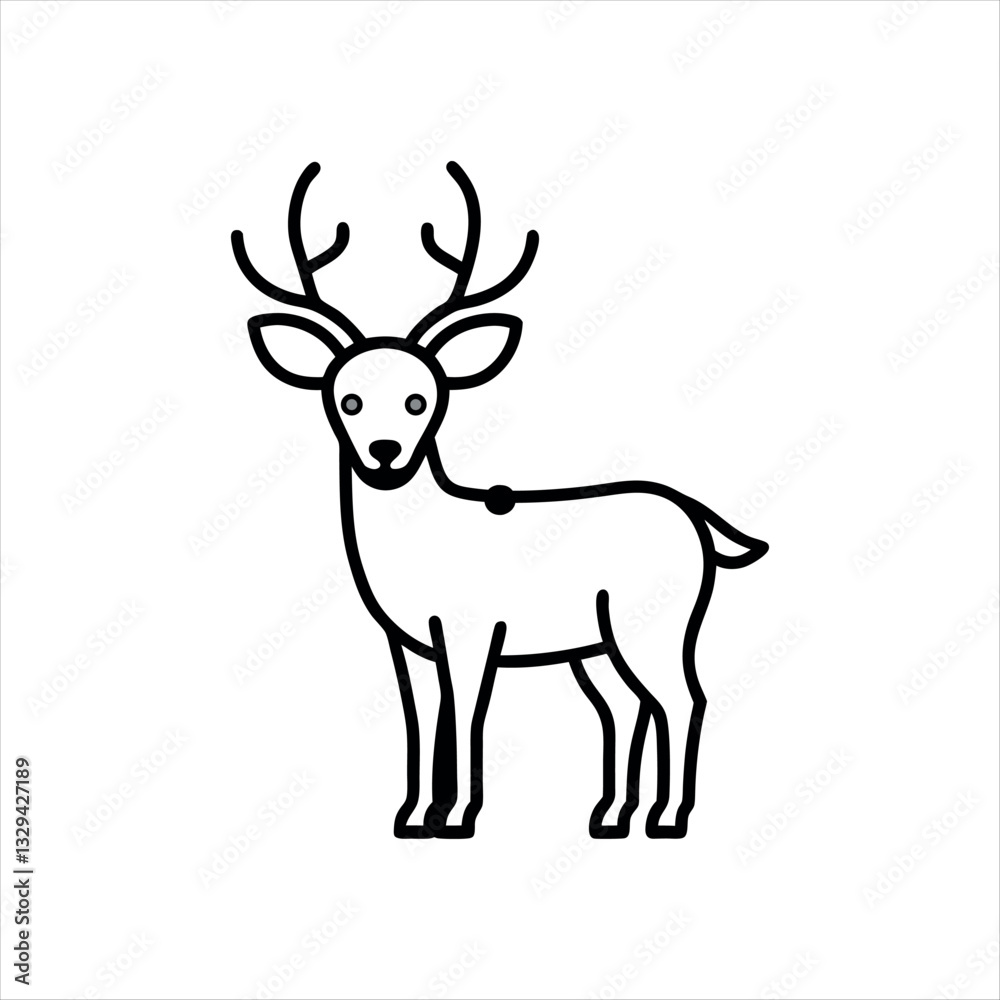 Obraz premium Deer friendly on white background 