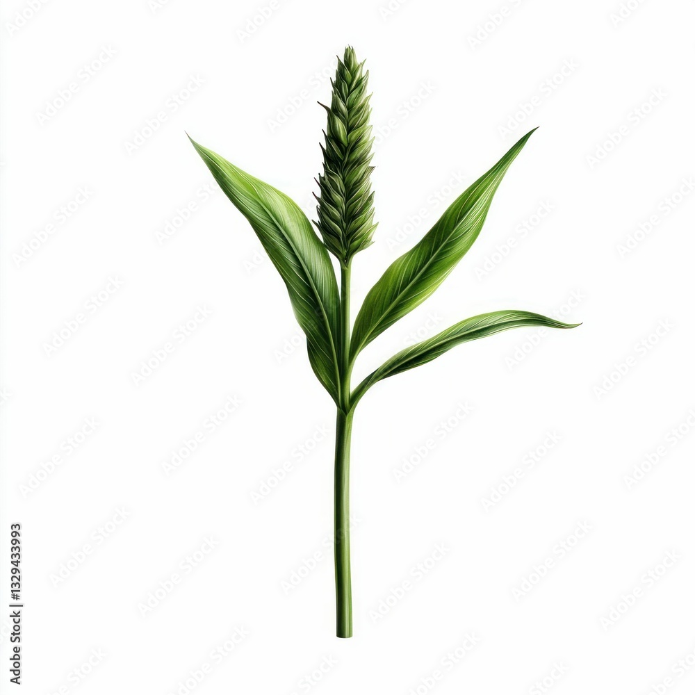 Fototapeta premium Green Foxtail Millet Plant