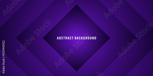 Futuristic Abstract Geometric Background, Dark Purple Gradient with 3D Diamond Shapes
