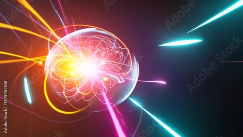 Wallpaper Mural Photonenemission bei hochfrequenten Energieinteraktionen Torontodigital.ca