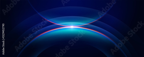 Celestial Light Convergence Abstract Tech Background
